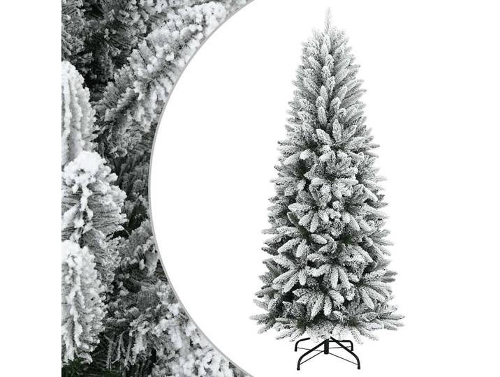vidaXL Weihnachtsbaum Künstlicher Beschneit 120 Cm Pvc&Pe, Weiß, Kunststoff, 120 cm, Dekoration, Weihnachtsdekoration, Christbäume & Zubehör