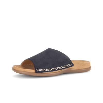 Pantolette GABOR "Pantolette", Damen, Gr. 39, schwarz (blau), Schuhe Pantolette