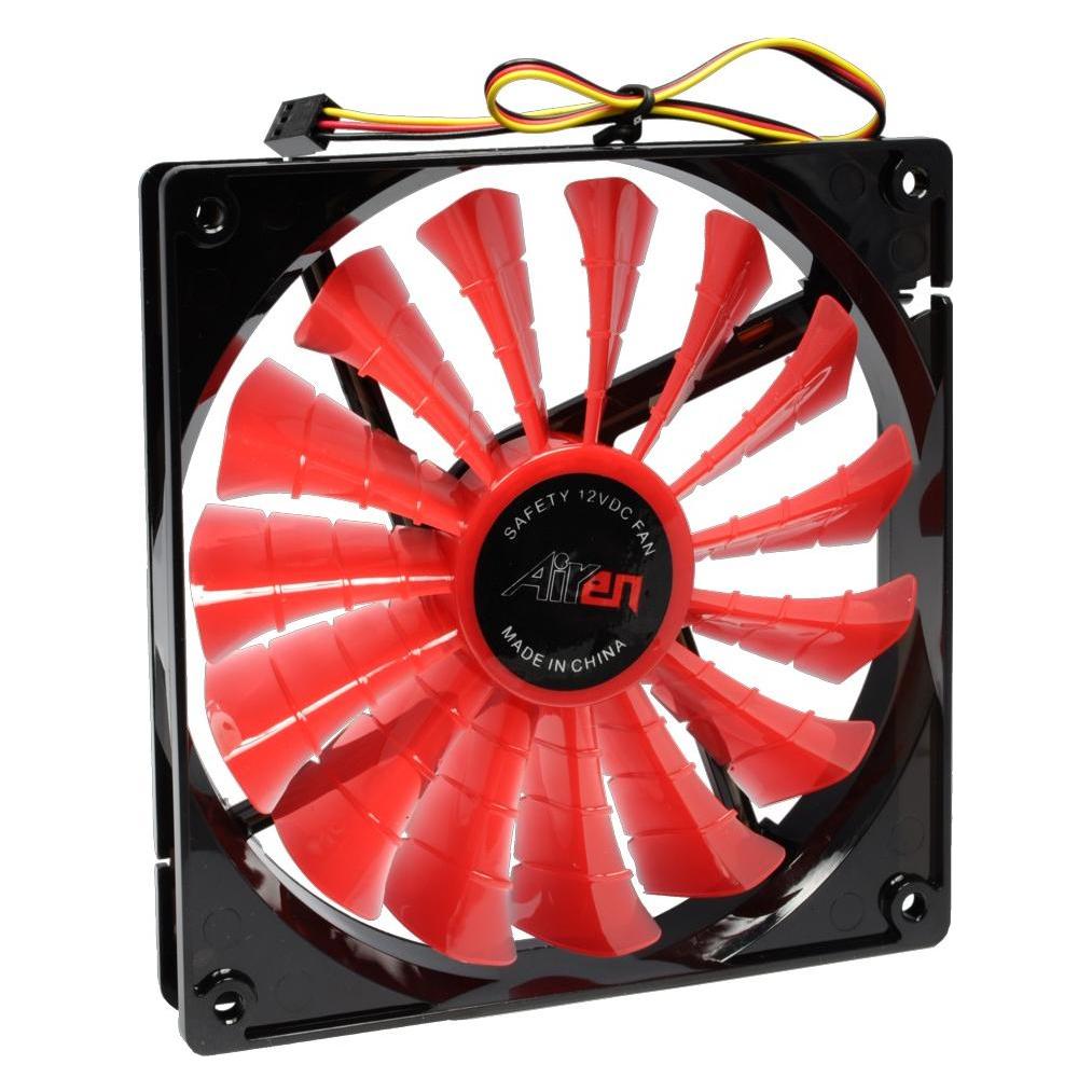 Airen FAN haiBridWings 140E Lüfter / 140 x 140 x 25 mm / extrem leistungsstark / 23,8 dBA / rot (140 mm) (AIREN - FHW140E)