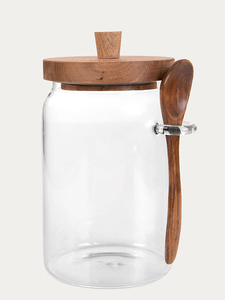 Homla Vorratsglas "Carlos" in Hellbraun - (H)12,5 x Ø 9,5 cm - onesize