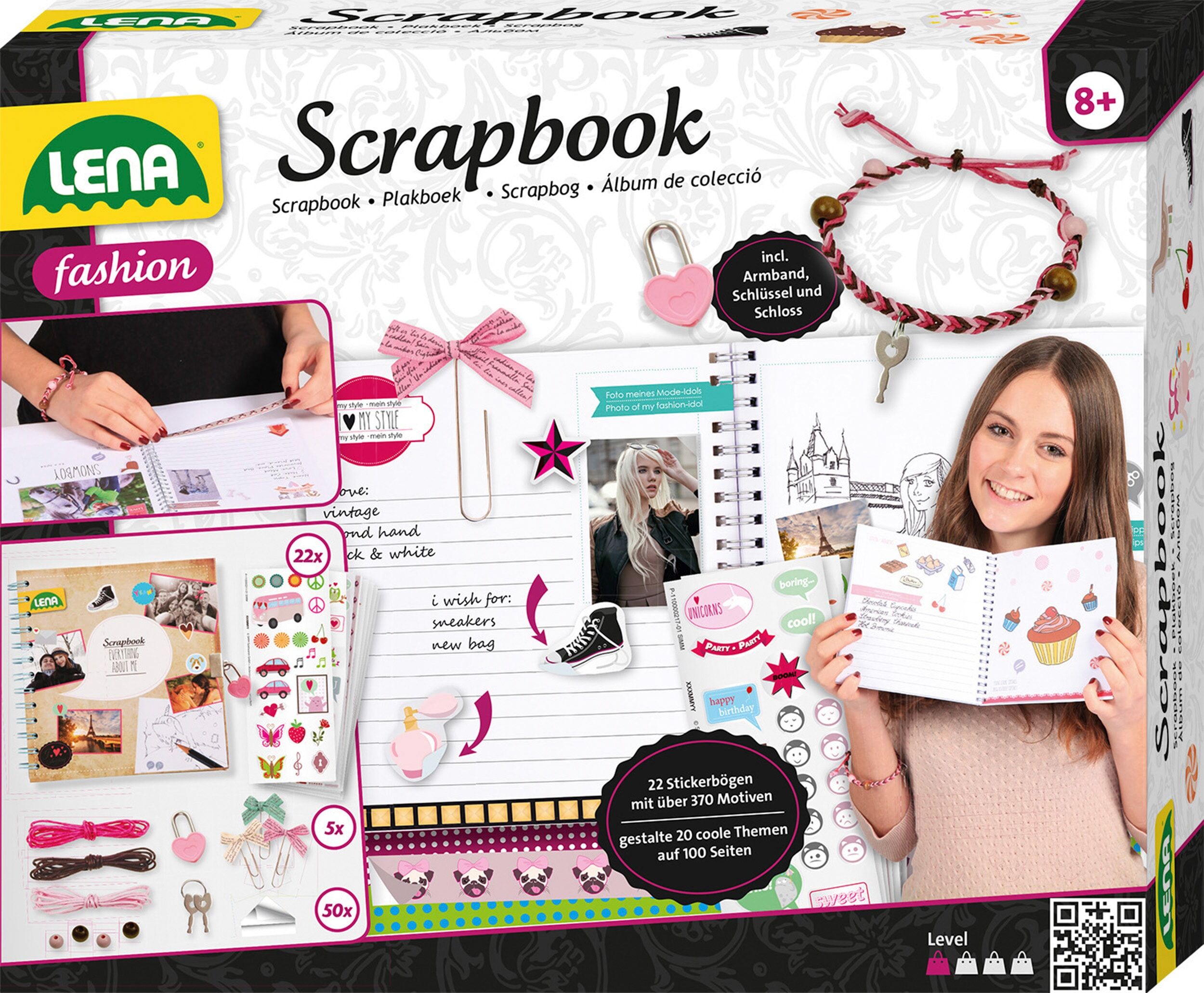Kreativset LENA "Scrapbook, groß", bunt, Kreativsets, Kinder, Kunststoff, Kreativset