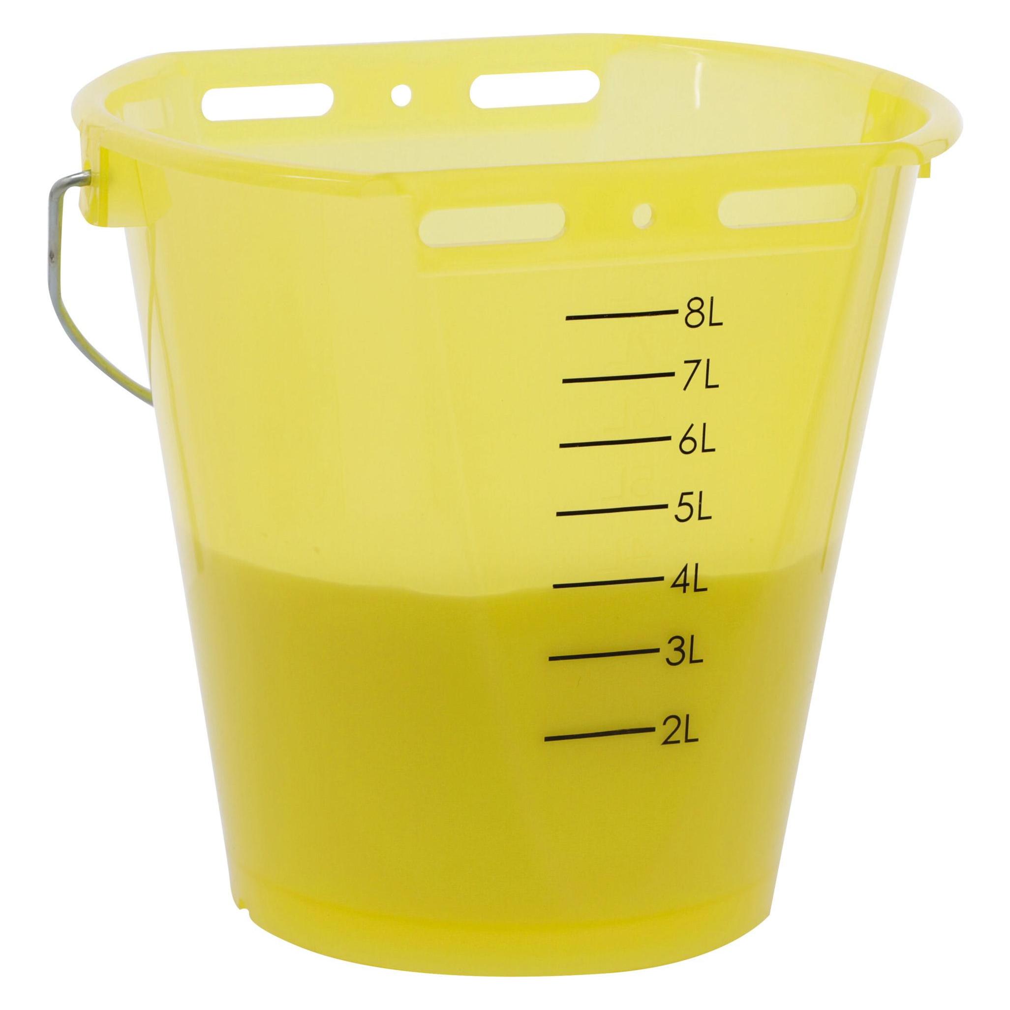 Kerbl Kälber Tränkeeimer 8 l, gelb transparent mit Skala (14267)