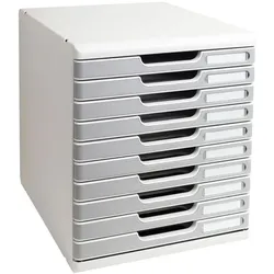 EXACOMPTA Schubladenbox »Classic Modulo« 10 Schubladen - A4+ grau, 28.8x32x35 cm