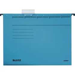 LEITZ Color-Hängemappe Alpha 1985, seitlich offen, Pack: 5 Stück, blau