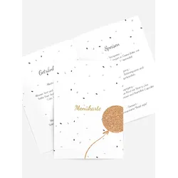 Menükarten Geburtstag selbst gestalten mit Spruch und Fotos im Onlinedesigner bei Meine-Kartenmanufaktur.de