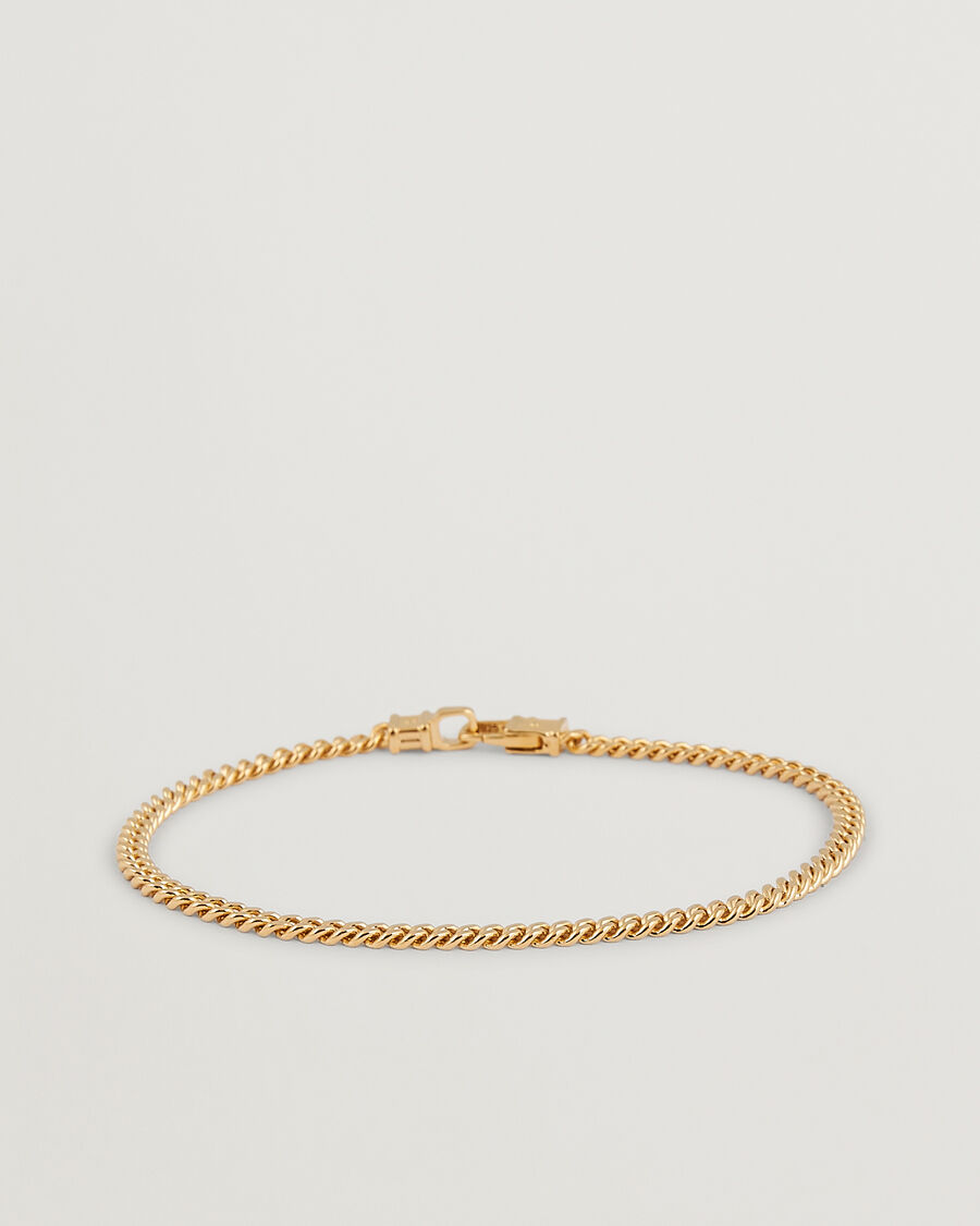 Tom Wood Curb Bracelet M Gold men 18cm Guld