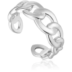 ANIA HAIE - ADJUSTABLE RING - CURB CHAIN - silber