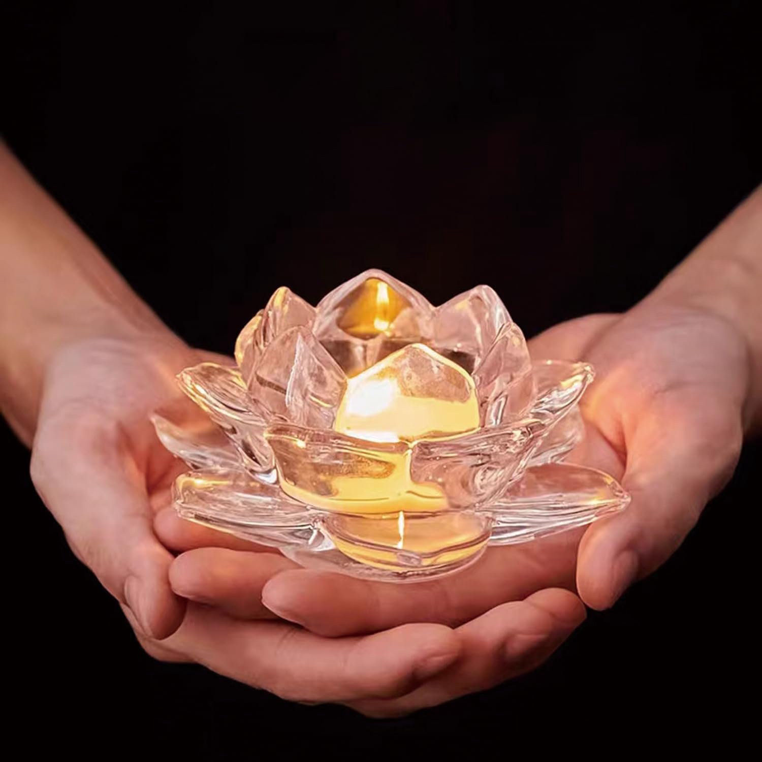 Lotus Bloem Kaarshouder Glas - Sfeervolle Theelichthouder
