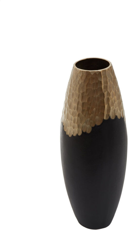 Mercer41 Borrero Aluminum Table Vase Black;Gold 49cm H x 18cm W x 18cm D
