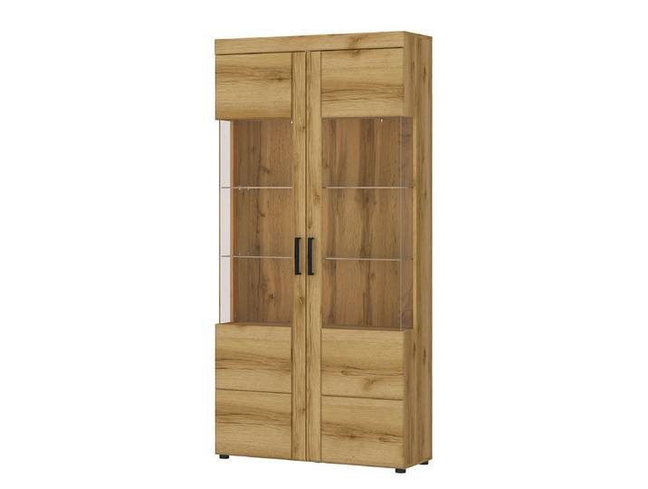 Armoire vitrée 93 x 195 x 37cm Marron