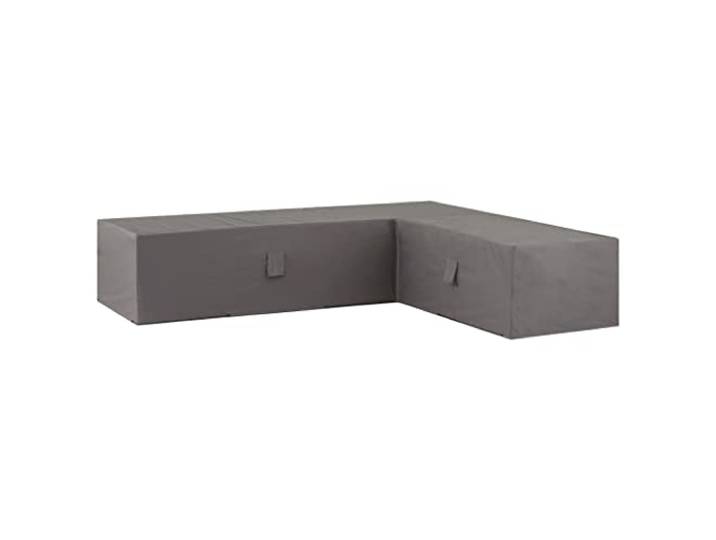 Madison Gartenmöbel Abdeckung Schutzhülle Abdeckplane Abdeckhaube Schutzplane Garten Lounge 255x255x70 cm L-Form Grau Atmungsaktiv Wasserdicht
