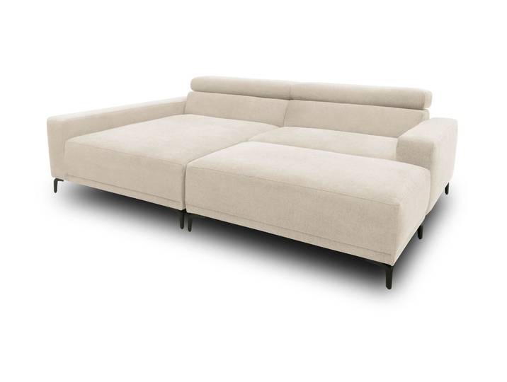 Domo Eck-Schlafsofa »Malmö« mit Hocker - 248x172x72cm - schwarz -