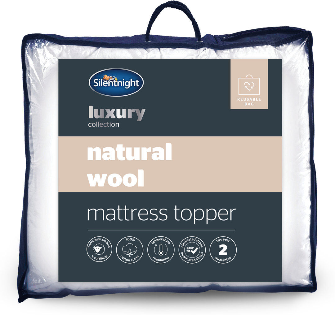 Silentnight Natural Wool Breathable Mattress Topper White King (150 x 200 cm)