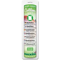Madeira Stickvlies "Cotton Soft", weiß, zum Abreißen, 10-m-Rolle