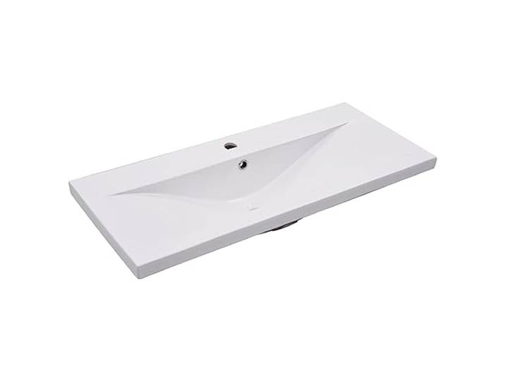 vidaXL Lavabo encastré 91 x 39\,5 x 18\,5 cm Céramique Blanc