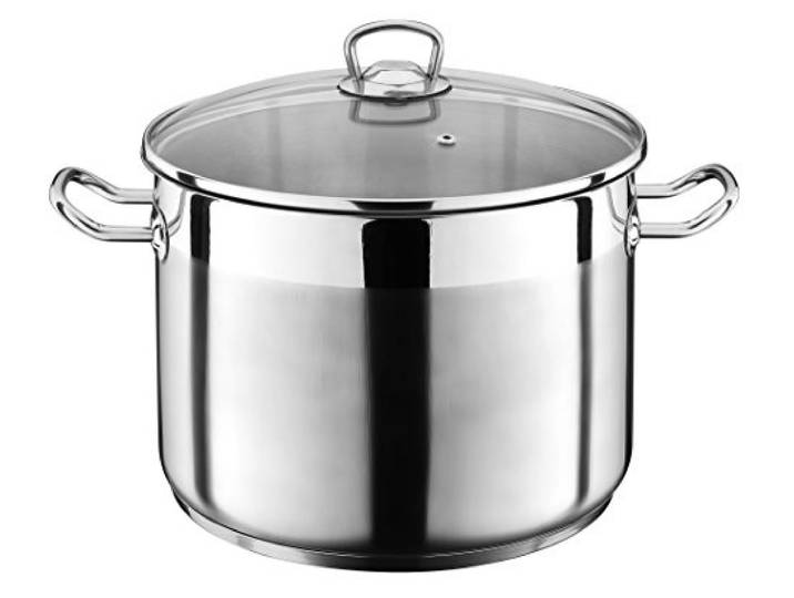GSW Stahlwaren GmbH Jumbo Faitout\, Argent/Transparent\, 30 x 24 cm\, 17 Litre