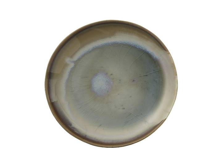 Assiette plate en grès multicolore, ronde, émaillée - Bloomingvil
