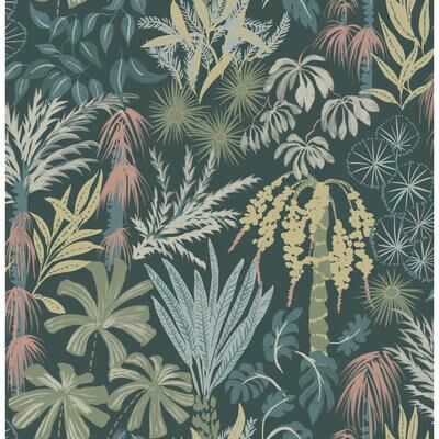 A-Street Prints Everglades Dark Green Botanical Wallpaper
