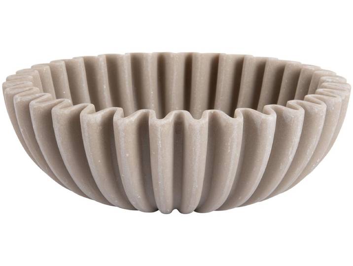 Present Time Schaal Wave - Lichtgrijze - Ø20cm - Polyresin - Scandinavisch - Woonkamer
