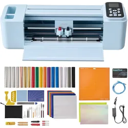 VEVOR Vinylschneidemaschine 30 cm, Schneideplotter/Plottermaschine mit Steuerung (Knopf/Bildschirm), Kompatibel mit Mac/Windows/Android/iOS, Vinylcutter für Bastelarbeiten, Karten & Wohnaccessoires