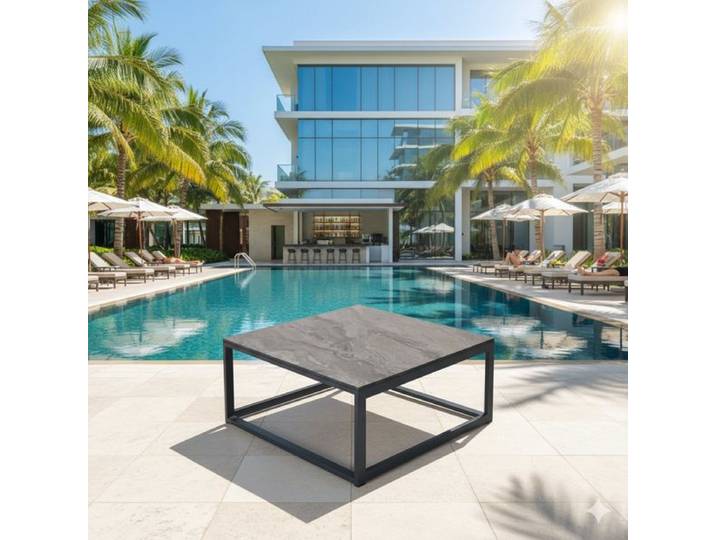 OUTLIV. Miami Loungetisch 78,5x78,5cm Aluminium/HPL