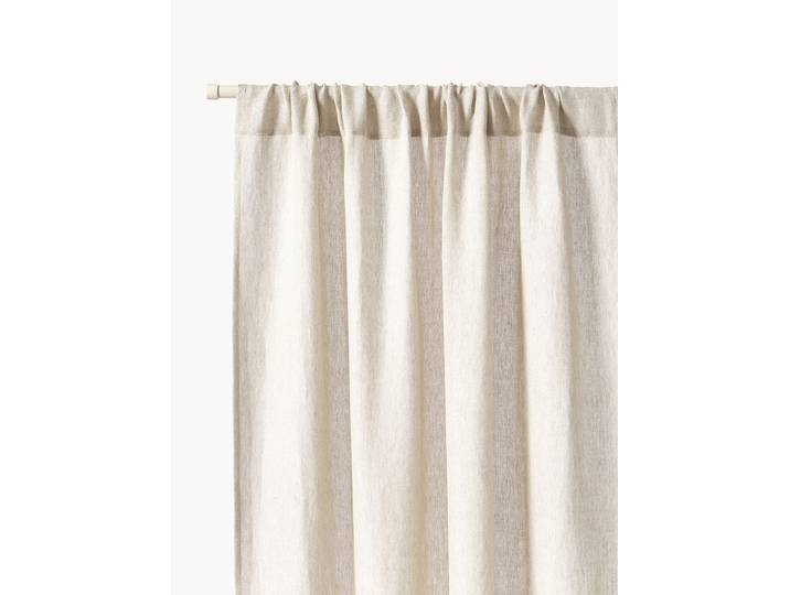 Rideaux semi-transparents avec coulisses supérieures Harmony, 2 pièces