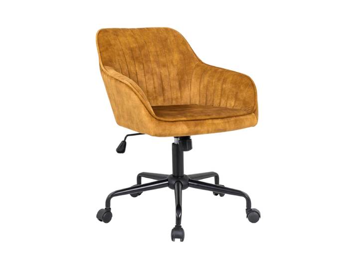 Design Bürostuhl „Turino“ Samt Senfgelb Invicta Interiors
