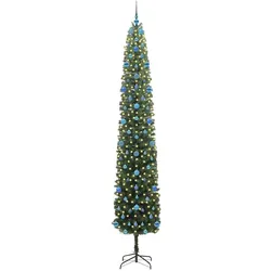 vidaXL, Weihnachtsbaum, Fritz (mit 300 LEDs und 120 blauen Kugeln) (270 cm)