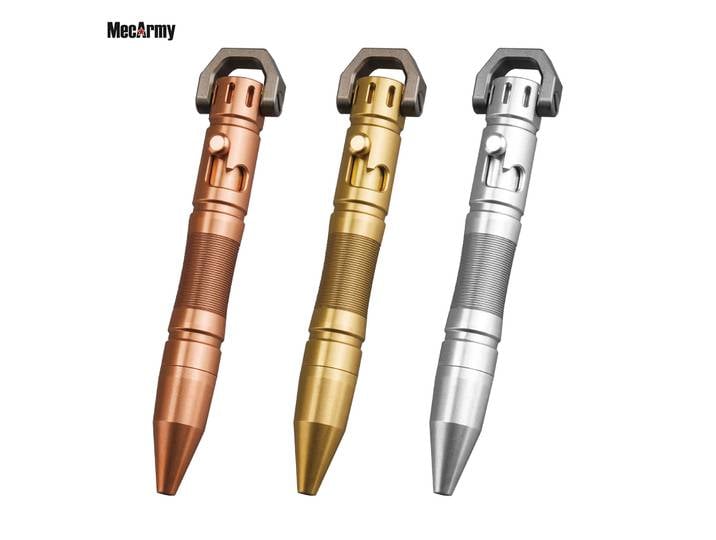 MecArmy TPX8 stylo tactique porte-clés boulon Action titane/laiton/cuivre Mini stylo outils de secours pour l'écriture en plein air