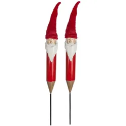 MyFlair S/2 Gartenstecker Santa