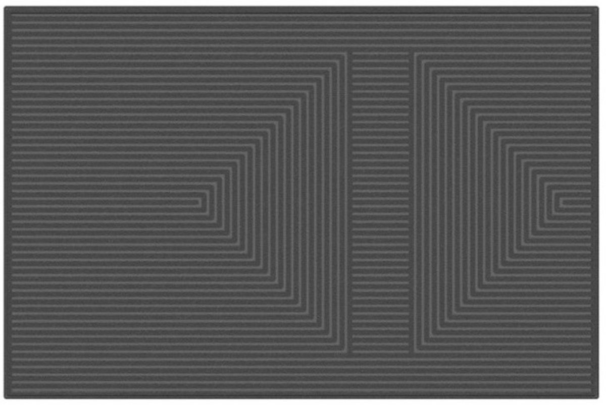 MD Entree Ribmat Deurmat Curves Square Anthra 80 x 120 cm