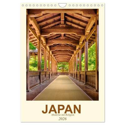 Japan - Moderne mit Religion (Wandkalender 2026 DIN A4 hoch), CALVENDO Monatskalender