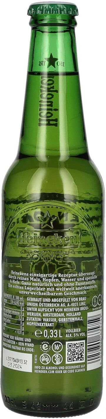 Heineken Lager 5% Vol. 0,33l
