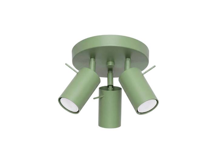 Runde Design Deckenlampe „Ring“ 3-flammig Salbeigrün Sollux Lighting
