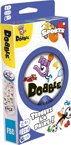 Asmodee Dobble Sports gezelschapsspel - observatie- en reactiespel in metalen doos