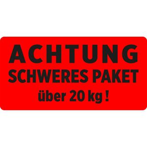 Zweckform Hinweisetiketten Schweres Paket, über 20kg, 100 x 50 mm, selbstklebend, 200 Stück