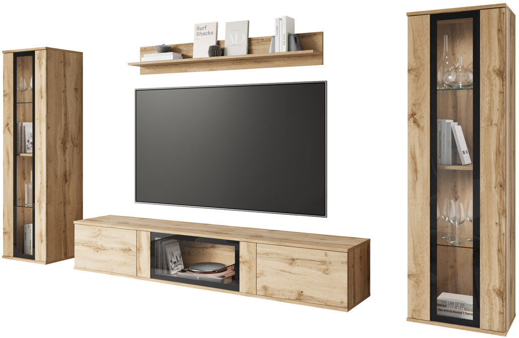Metro Demetrice TV Stand for TVs up to 75" Brown Wood 75"