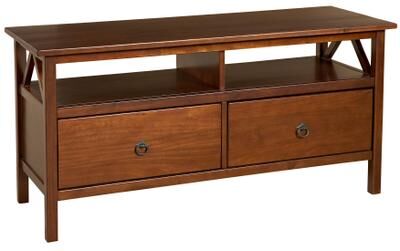 Titian TV Stand by Linon Home Décor in Antique Tobacco