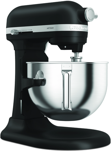 KitchenAid Artisan 5KSM60SPX-EBM Noir mat - Batteur mélangeur planétaire avec cuve amovible