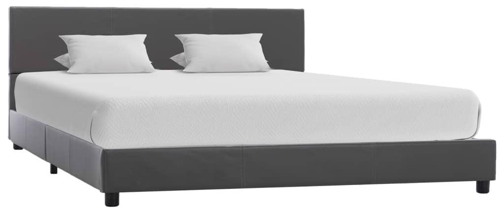 vidaXL Bedframe grijs kunstleer 140x200 cm