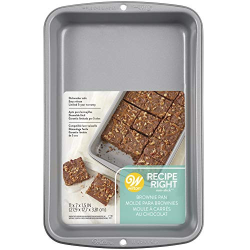 Wilton Recipe Right Cookie Brownie Bakvorm, 27,5 x 17,5 cm - Rechthoekige bakvorm voor brownies, koekrepen of plaatcake