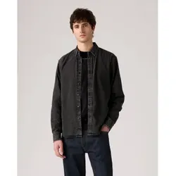 Levi's für Herren. A7210-0038 Authentic Button Down Hemd schwarz (L), Lässig, Baumwolle, Langarm
