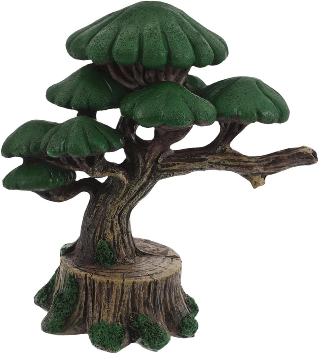 Bonsai Boom Miniatuur Plant Groen - Onderhoudsvrij Ornament voor Kantoor Decoratie - Hoogte: 11,7 cm