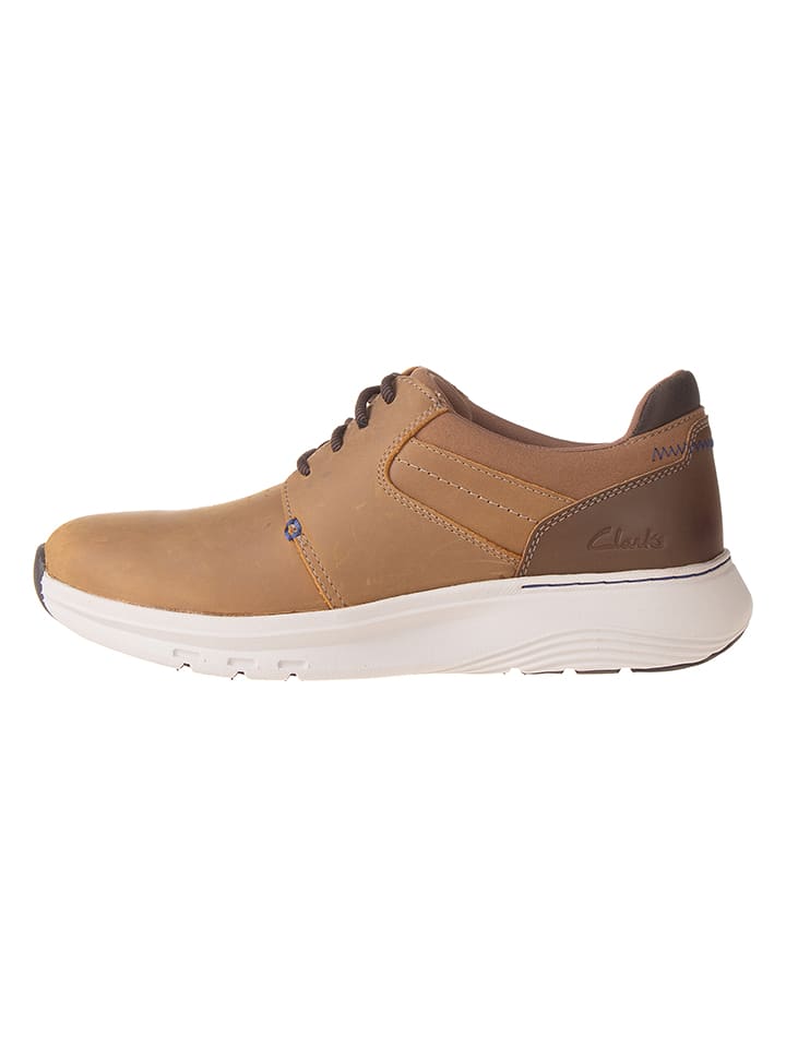 Clarks Leder-Sneakers "Motion Trek" in Hellbraun - 44