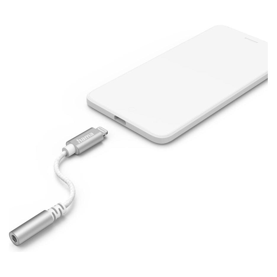 Hama Lightning-Adapter auf 3,5-mm-Audiobuchse, Weiss (00201523)