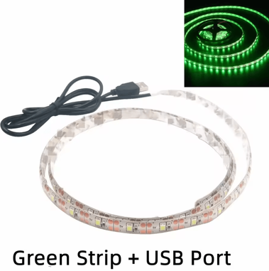 Inspire Curations 1M 5M USB LED Strip Lights For TV Backlight And Home Decor green not Waterproof 2 Meter