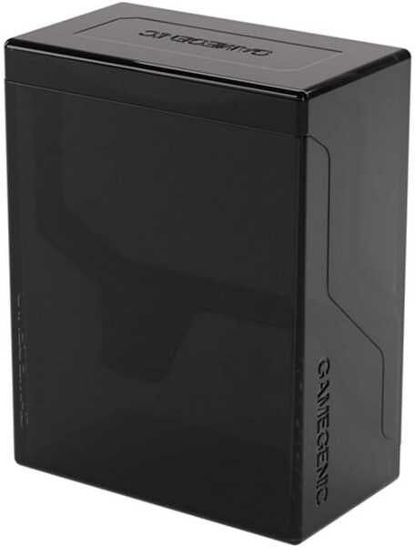 Gamegenic Bastion 50+ XL Deck Box – Black for Card Game Accessories, Holds up to 45 Cards, Translucent Design, Black Color