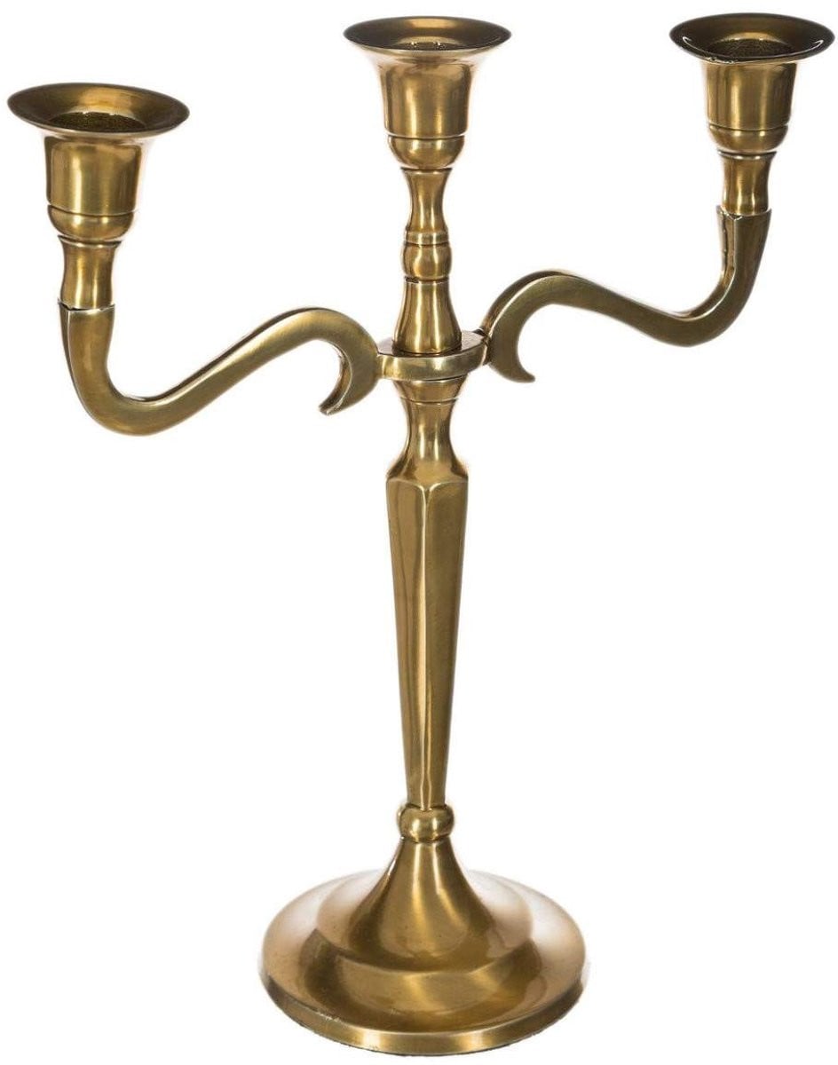 Dailygoods Gouden Kandelaar met 3 Koppen voor Stijlvolle Verlichting