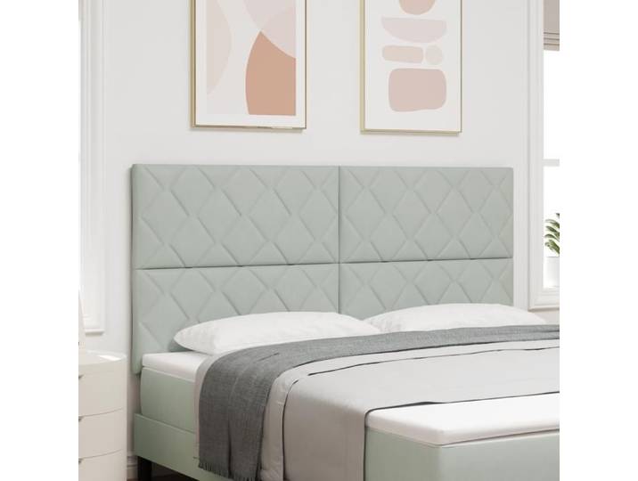 Tête de lit/Nuit en Tête - XWO - LED - Gris clair Ensemble de 3 gris clair @@9025