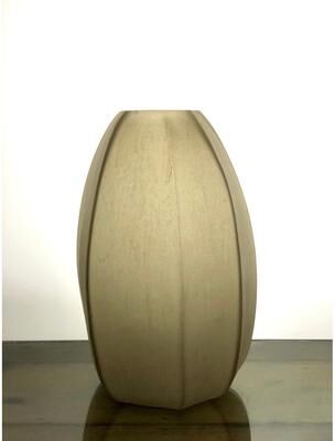 BIDK Home "Potli Vase Large Stone Cut Smoke Brown Dia 11.75"" -ST - Smoke Brown"